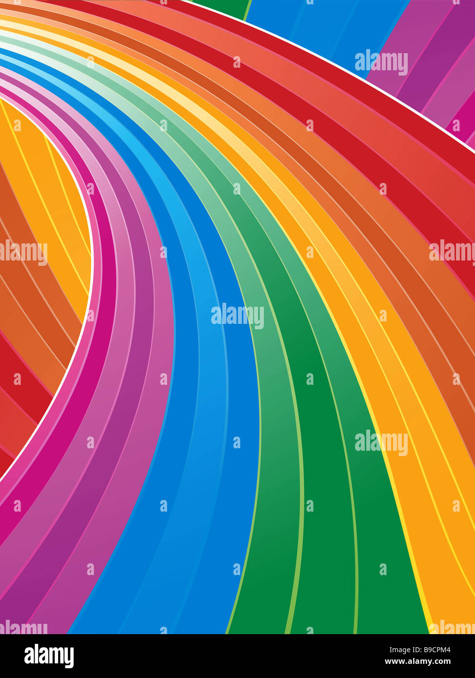 abstract layered rainbow swirl background Stock Photo - Alamy