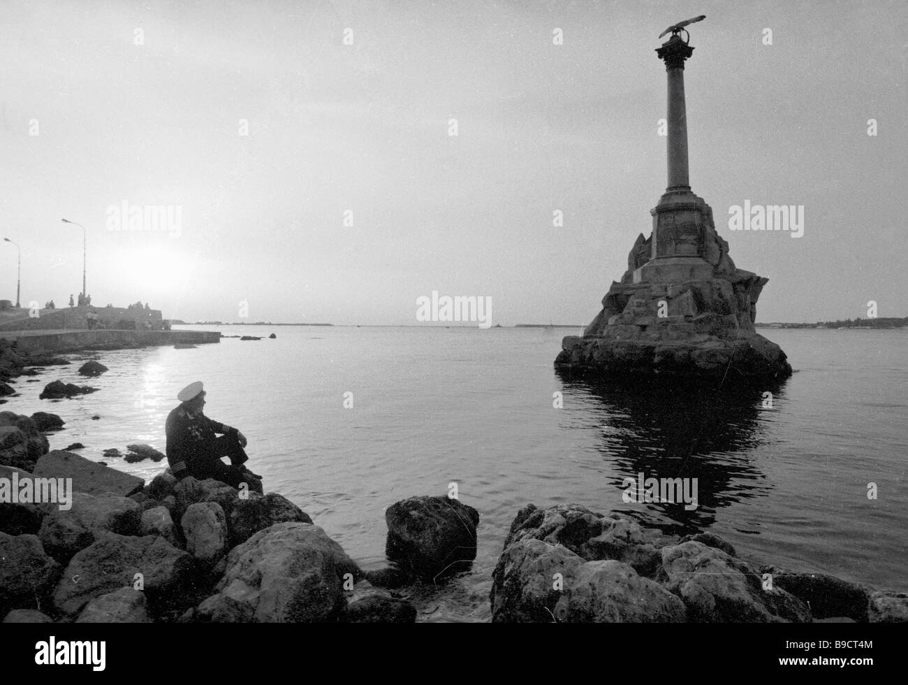 The sunken ships monument in Sevastopol Stock Photo Alamy