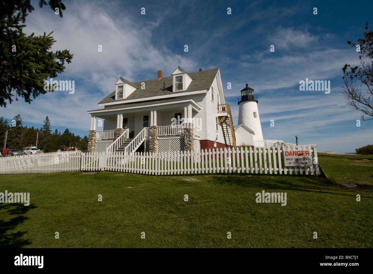 Maine's rugged coast Pemaquid Point Lighthouse, Bristol, Maine Stock