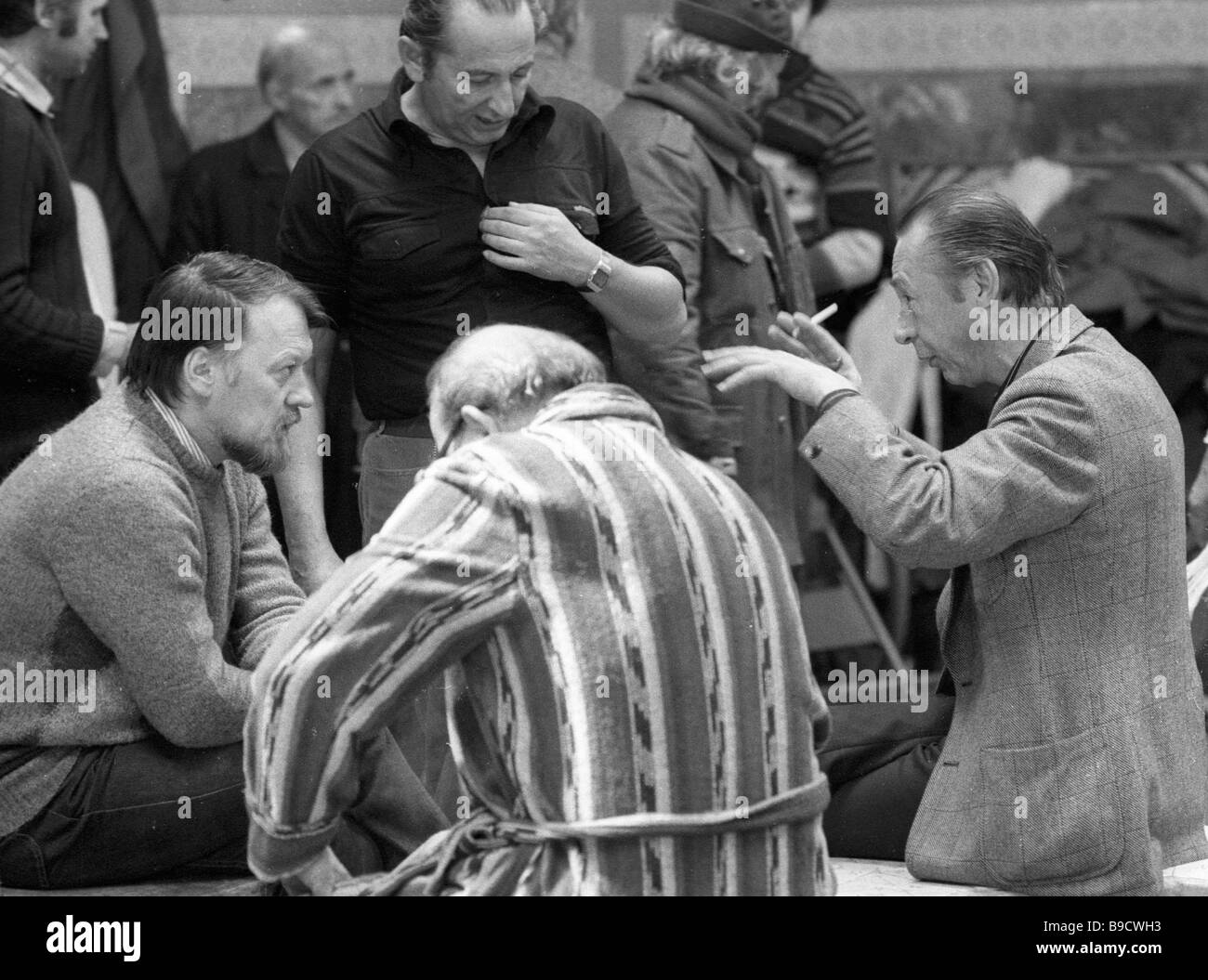 Playwright Mikhail Roshchin left cameraman Naum Ardashnikov standing in ...