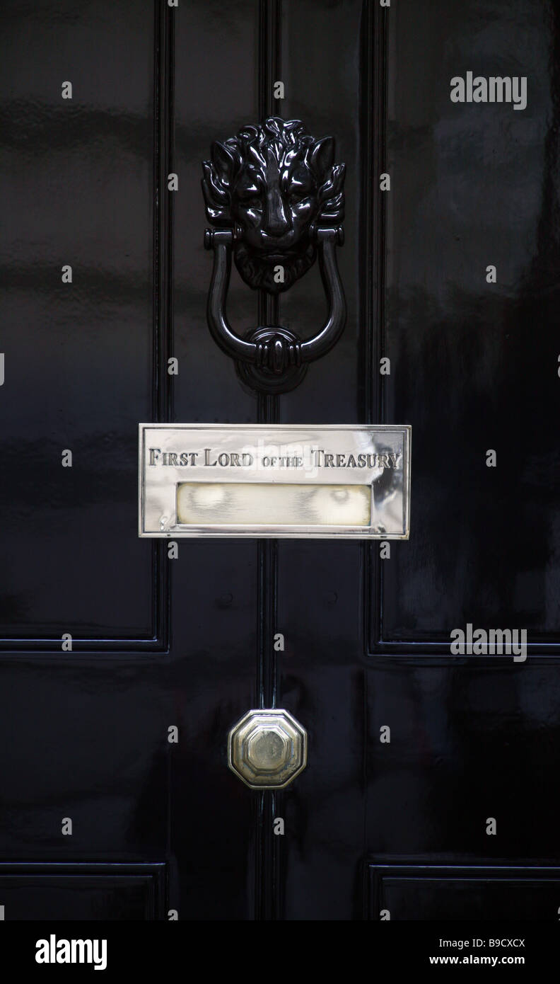 The Front Door Of Number 10 Downing Street London Stock