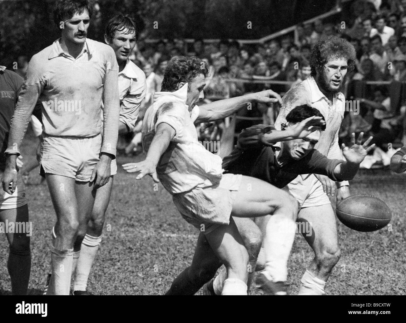 The National Soviet rugby team against Japan at the International Rugby