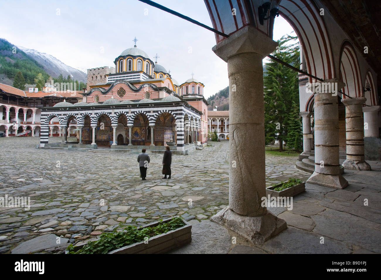 Fire Rila Monastery Rila Monastery Unesco Heritage Rila Bulgaria Stock Photo - Alamy