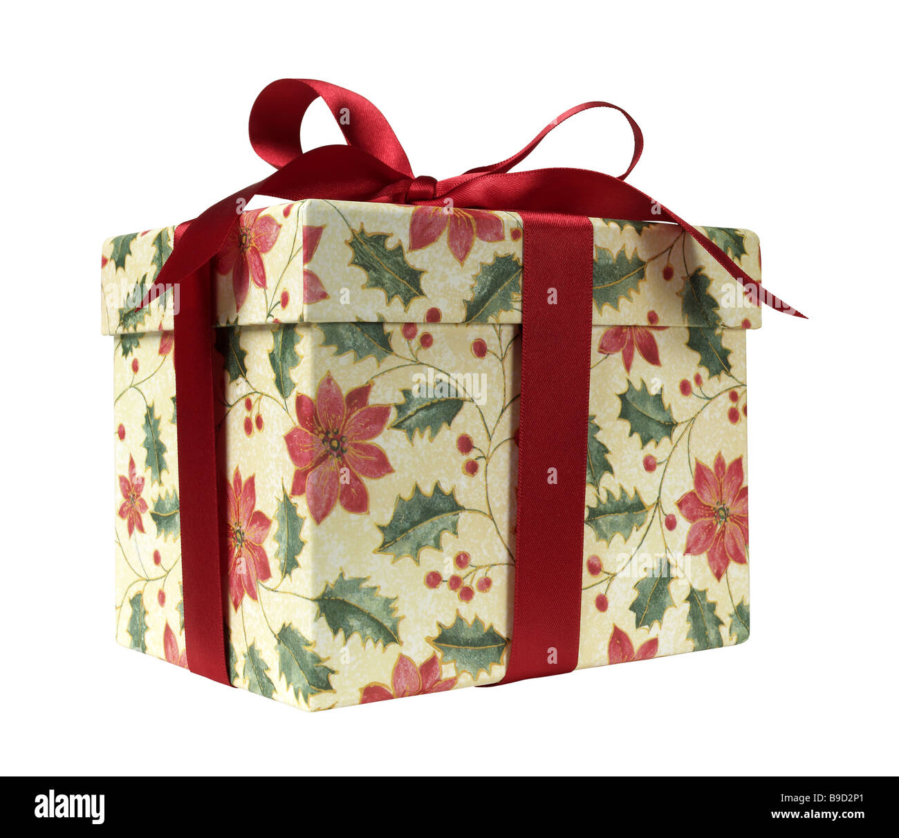 Gift Present Box with bow Stock Photo
