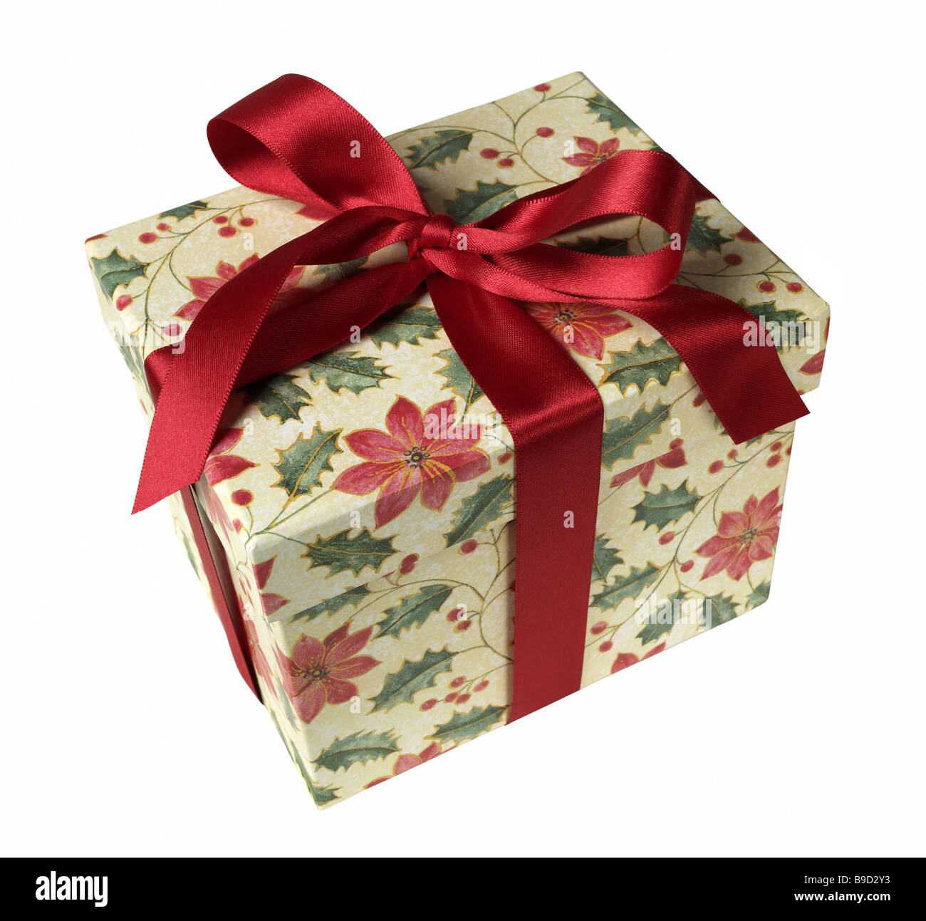 Gift Present Box with bow Stock Photo