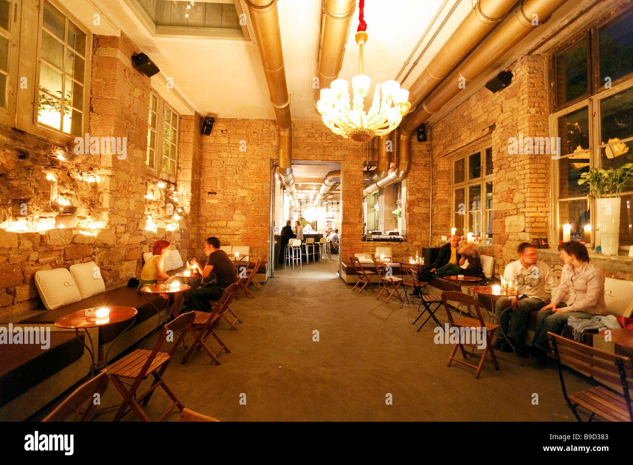 Inside the restaurant Acqua Osteria former water plant Basel Canton