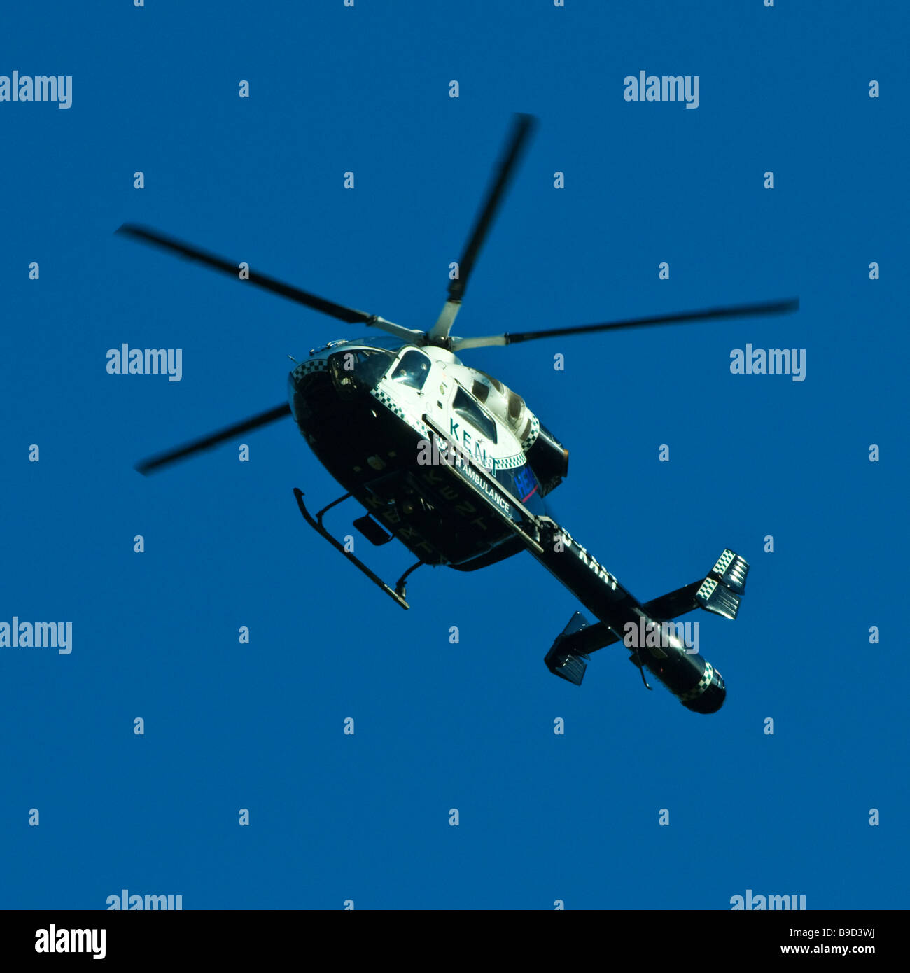Air Ambulance View From Below Underneath Close Up Stock Photo Alamy