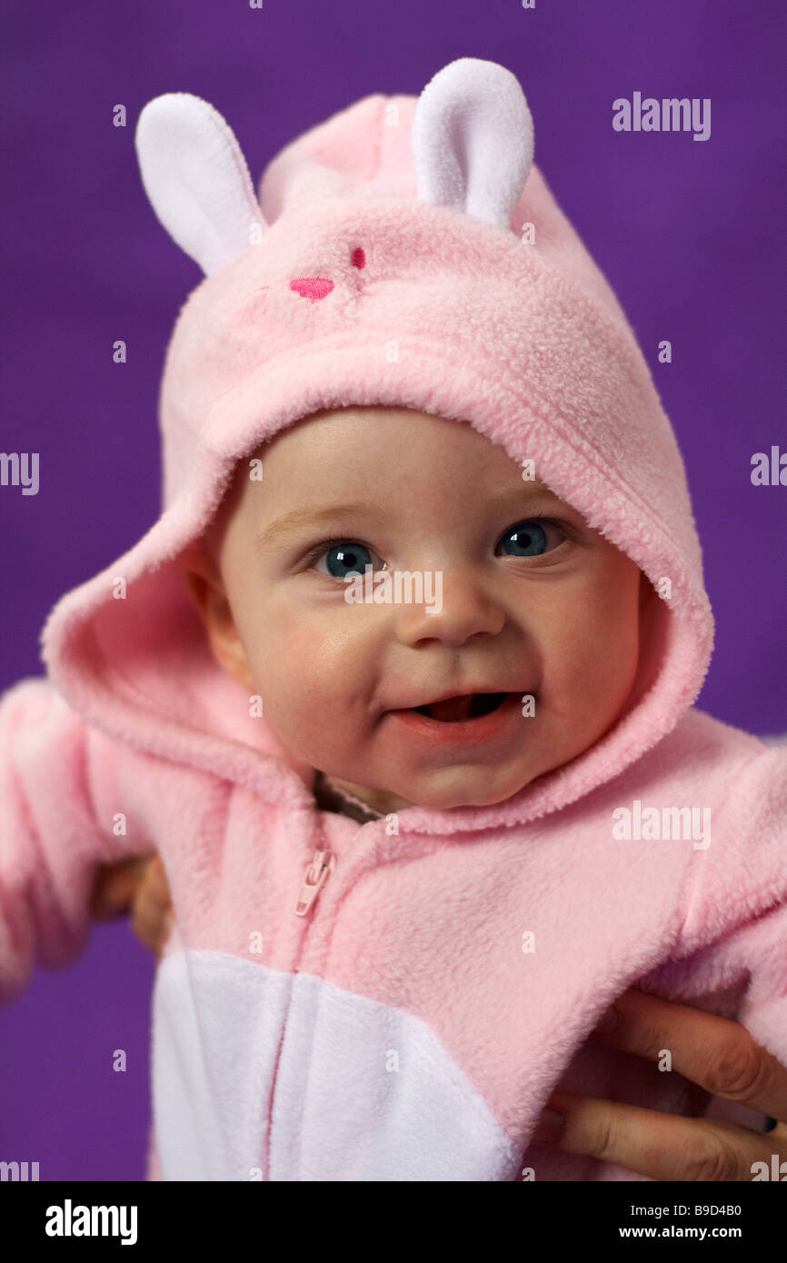 infant pink bunny costume