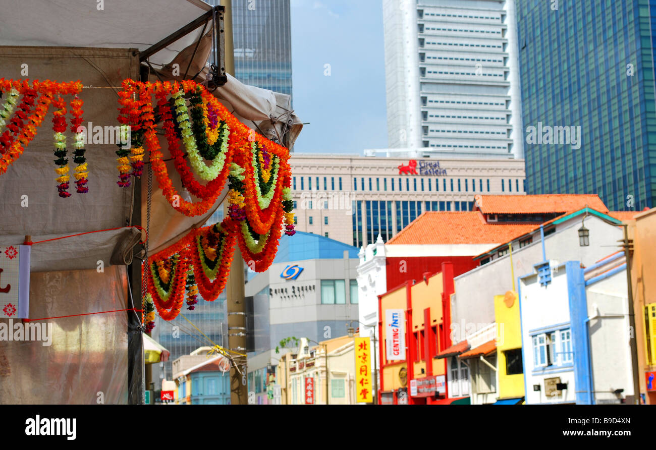 Singapore street scene Stock Photo