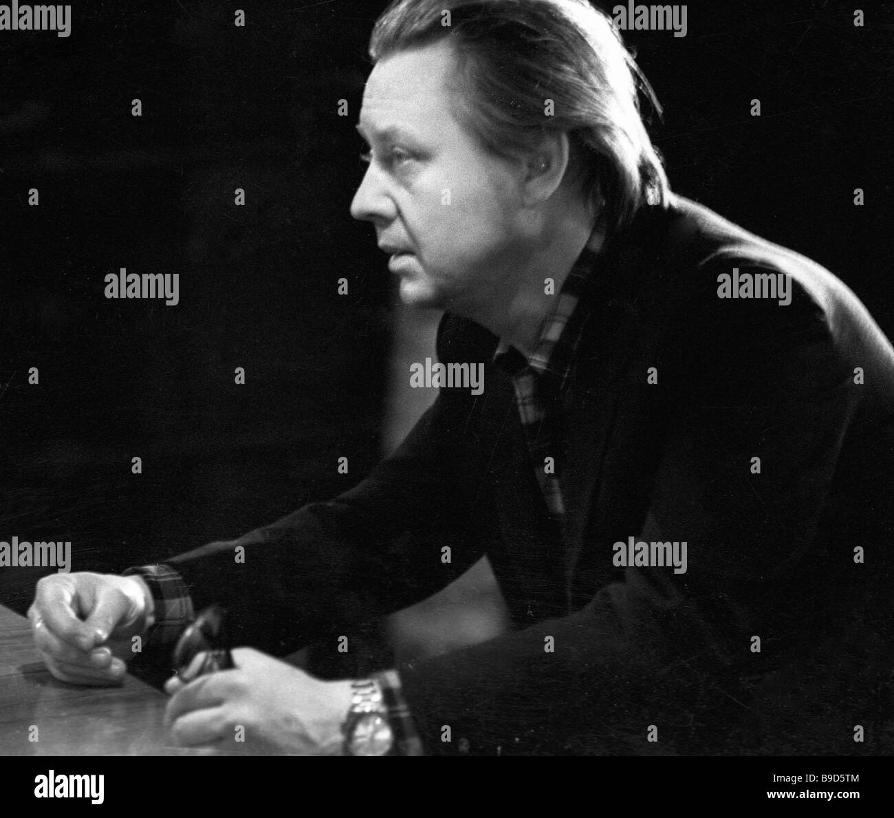 People s artist of the Russian SFSR Oleg Tabakov during rehearsal in ...