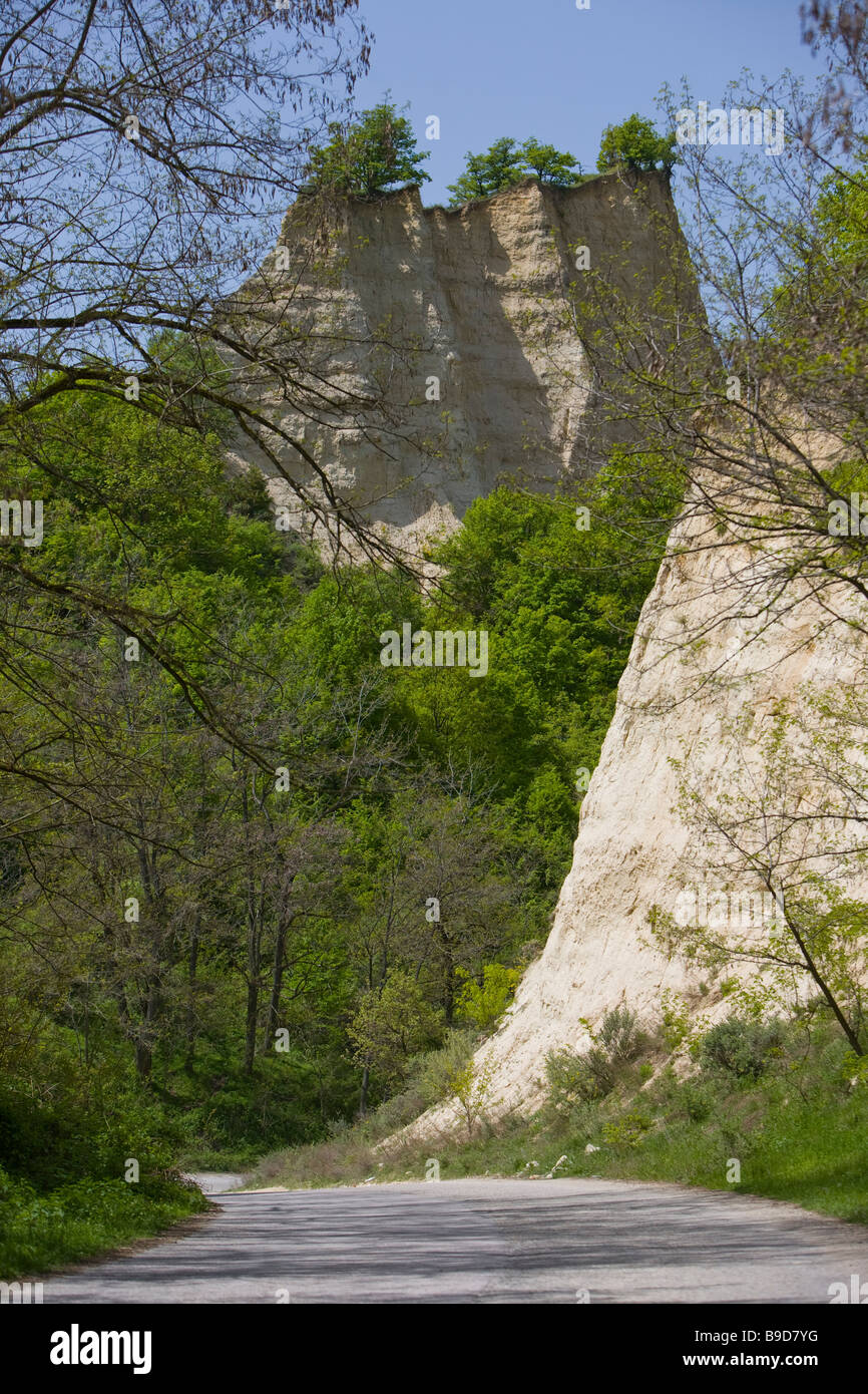 Sand pyramids Melnik Bulgaria Stock Photo