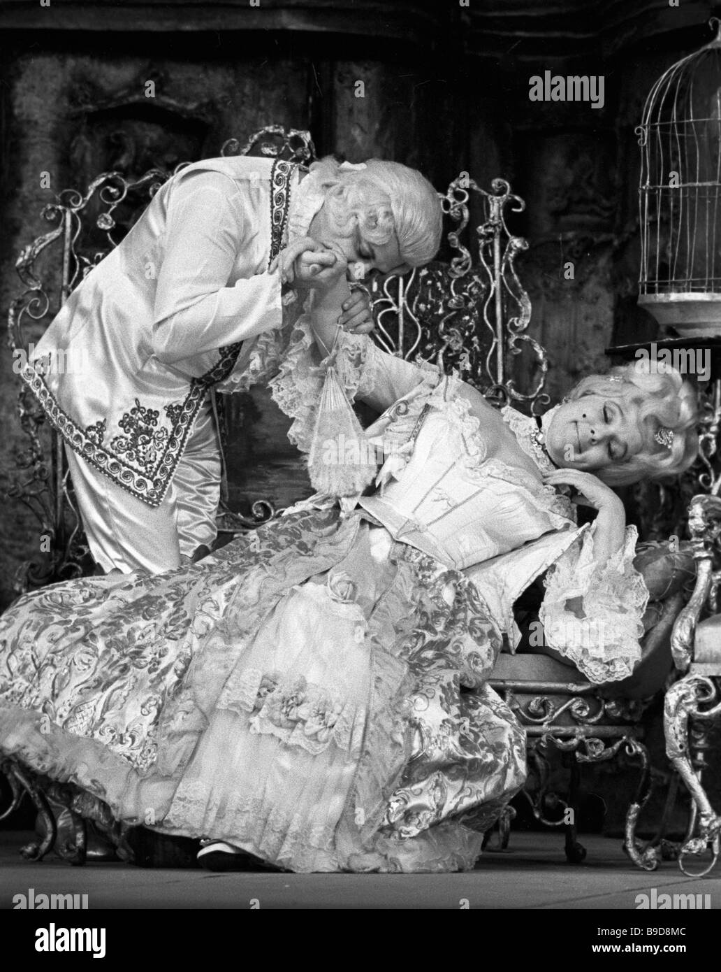 Beaumarchais Le Mariage De Figaro On At The Satire Theatre Moscow Alexander Shirvindt As Count Almaviva And Vera Vasilyeva As Stock Photo Alamy