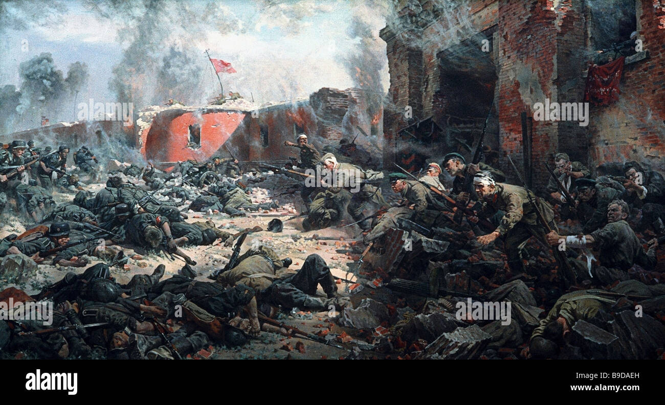 Pyotr Krivonogov s The Brest Fortress Defense a painting from the