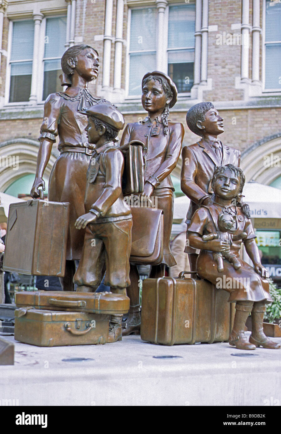 Kindertransport memorial at Liverpool Street Station Stock Photo