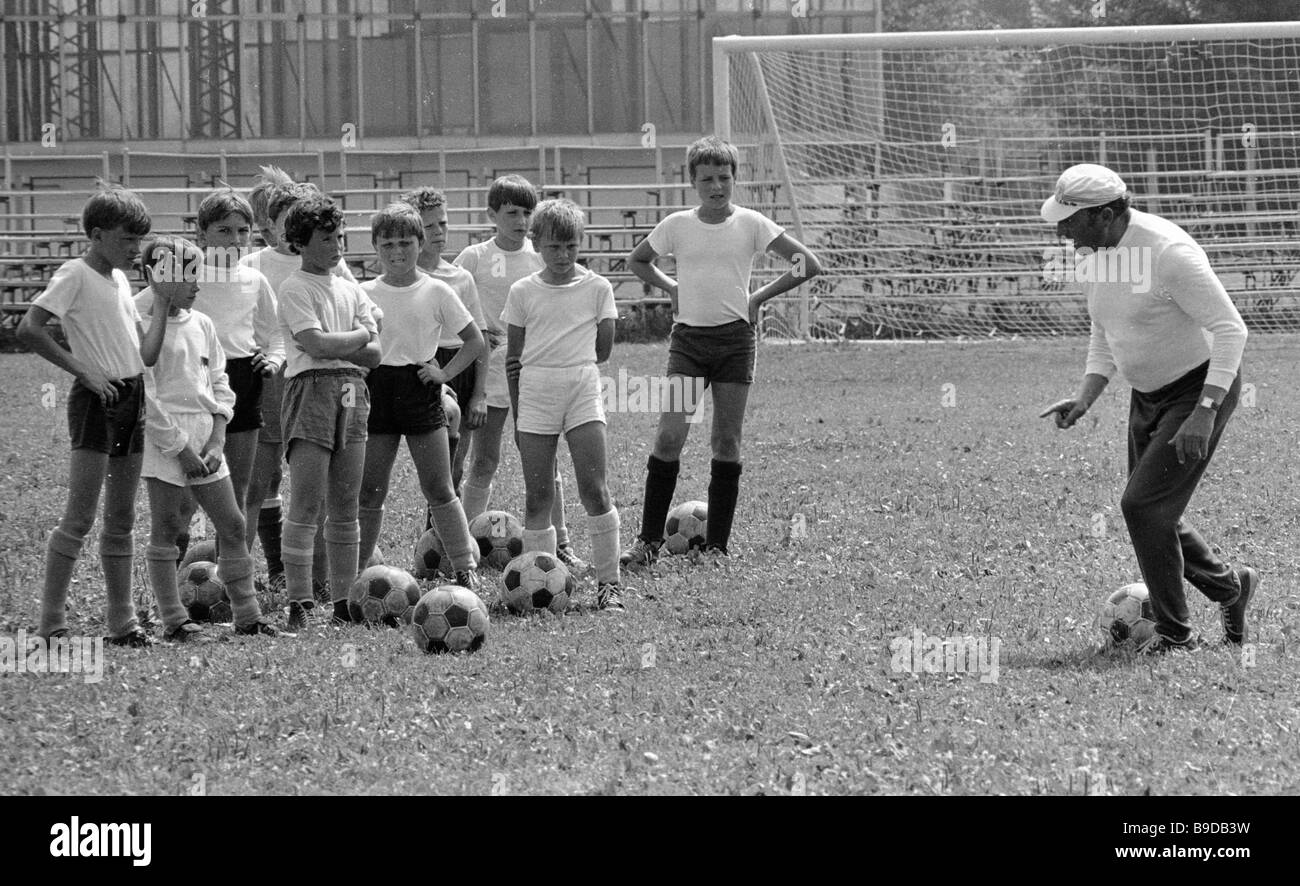 Youth Football Training Black And White Stock Photos Images Alamy