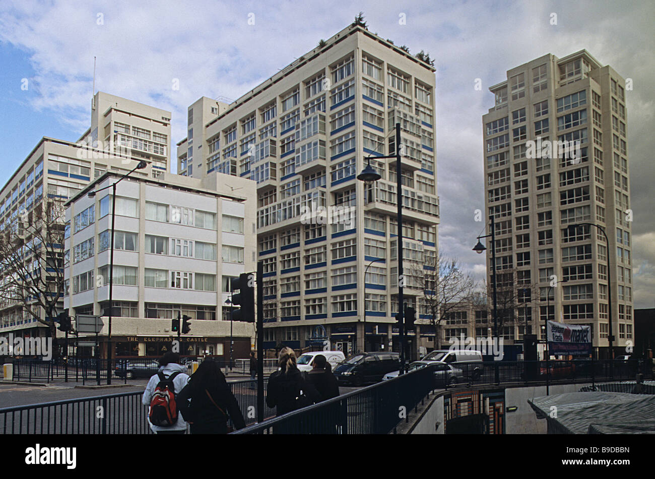 Elephant and Castle, Metro Central Heights, with new building Stock