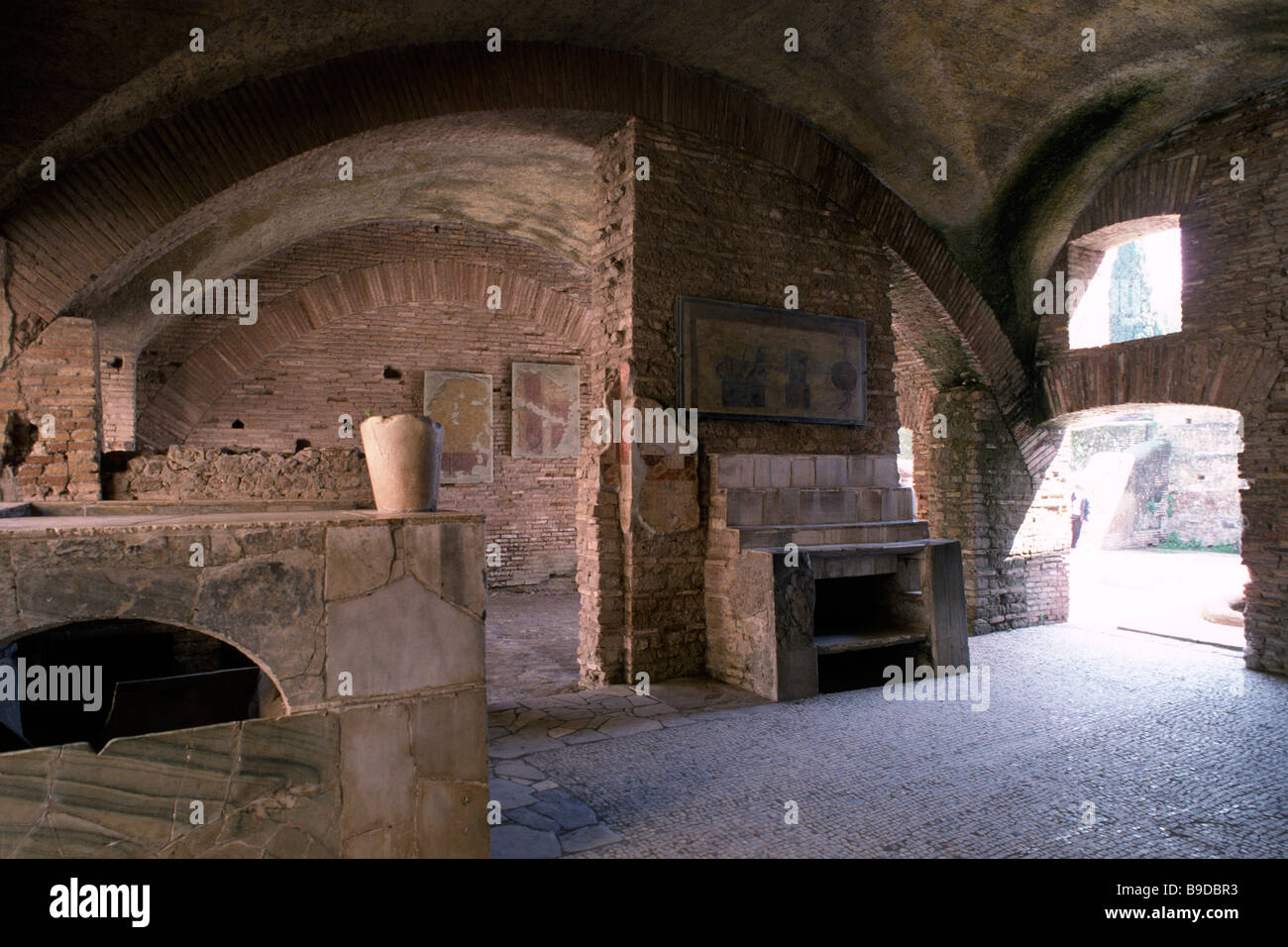 italy, rome, ostia antica, thermopolium, ancient roman tavern Stock Photo