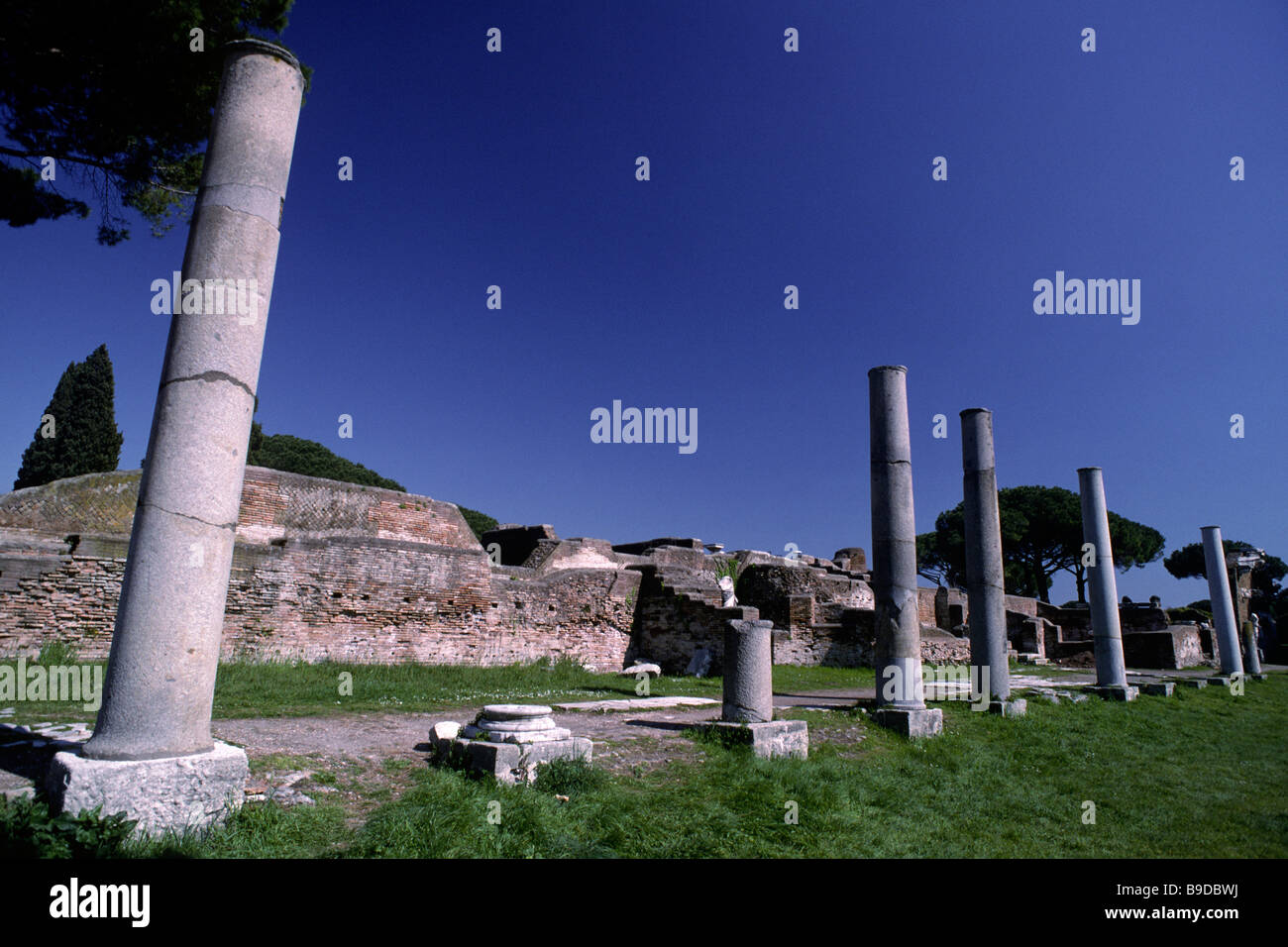 Italy, Rome, Ostia Antica, Forum Stock Photo Alamy