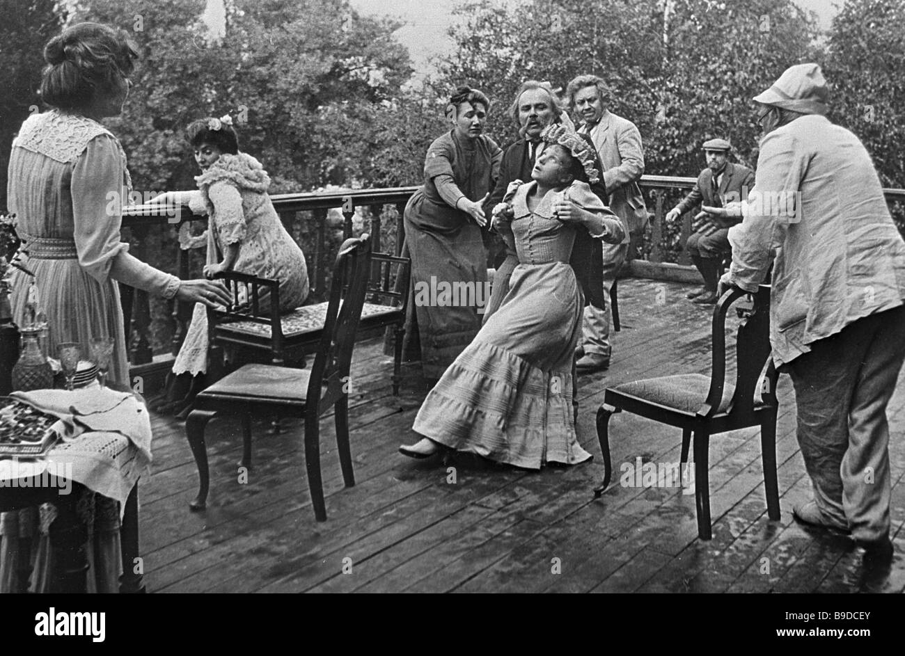 Unfinished Piece for Mechanical Piano Nikita Mikhalkov director A still  from the film Yevgenia Glushenko center Stock Photo - Alamy