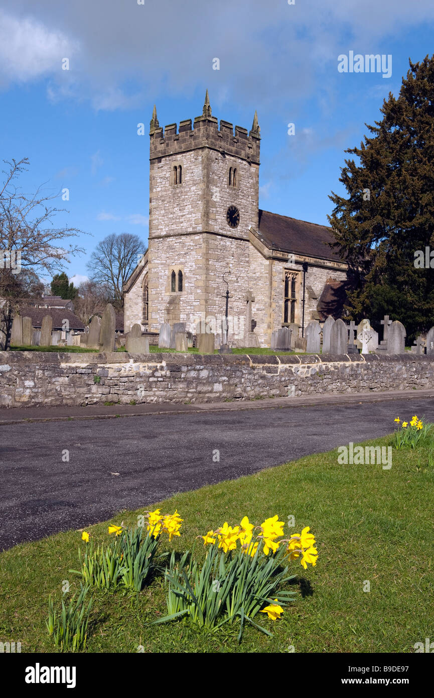 Church of the 'Holy Trinity', 'Ashford in the Water', 'Peak District', Derbyshire, England, 'Great Britain', 'United Kingdom' Stock Photo