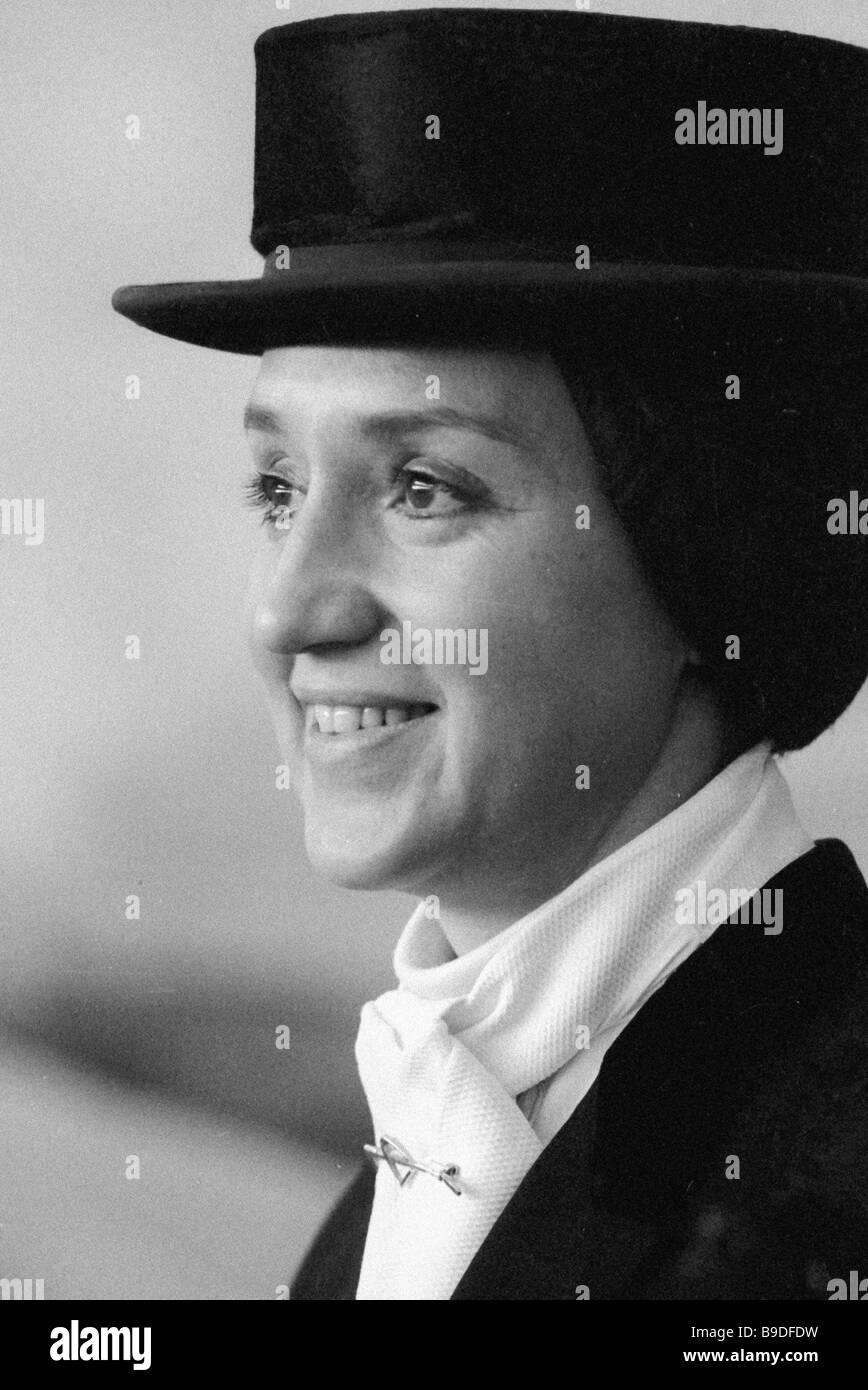 Candidate to the Olympic equestrian sport team Yelena Petushkova Stock
