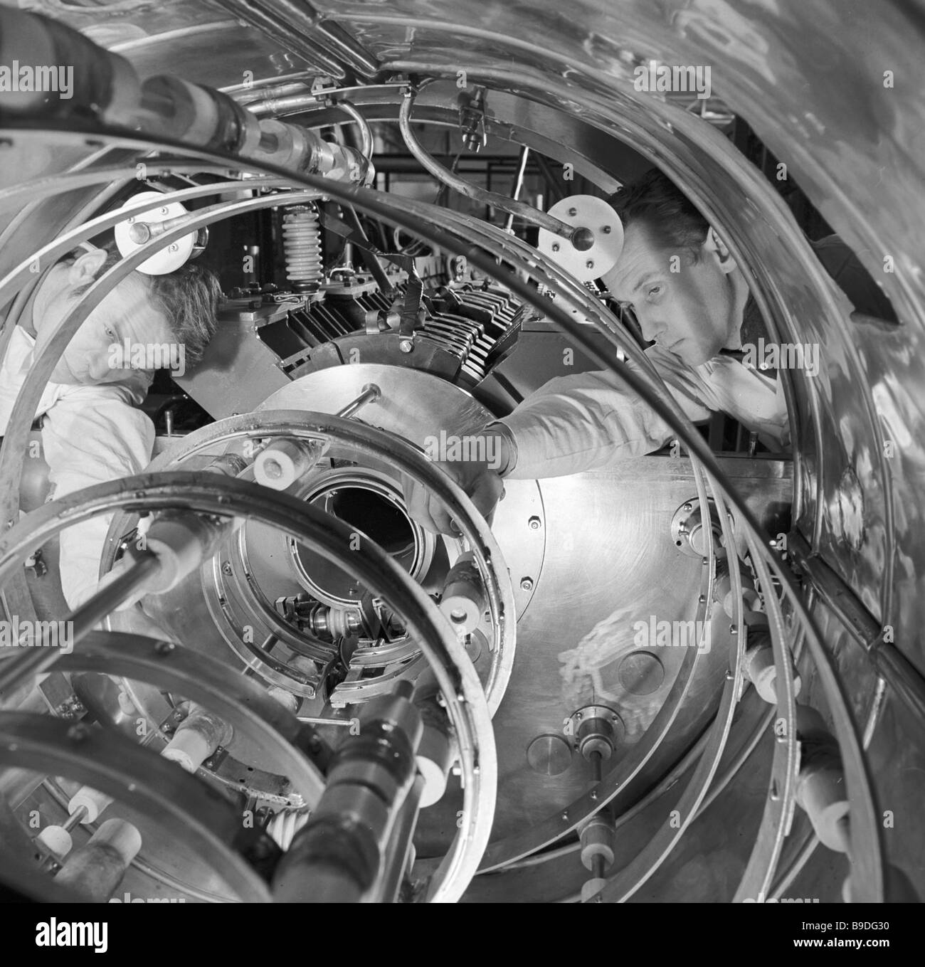 Interior of electron ring compressor at Joint Institute for Nuclear ...