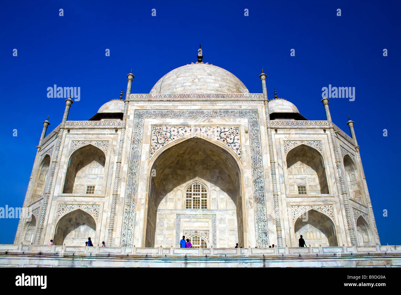 Taj Mahal, universal symbol of Love, located in Agra, India Stock Photo