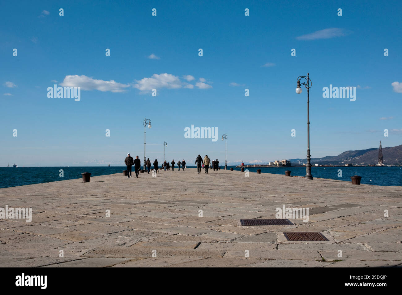 View at Molo Audace Stock Photo