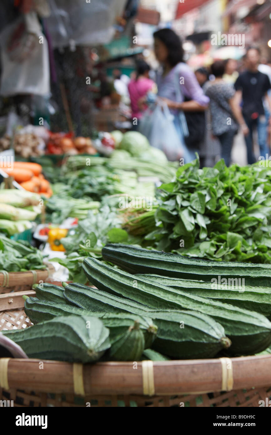Fresh Vegetables For Sale At Graham Street Market, Central, Hong Kong Stock Photo Alamy