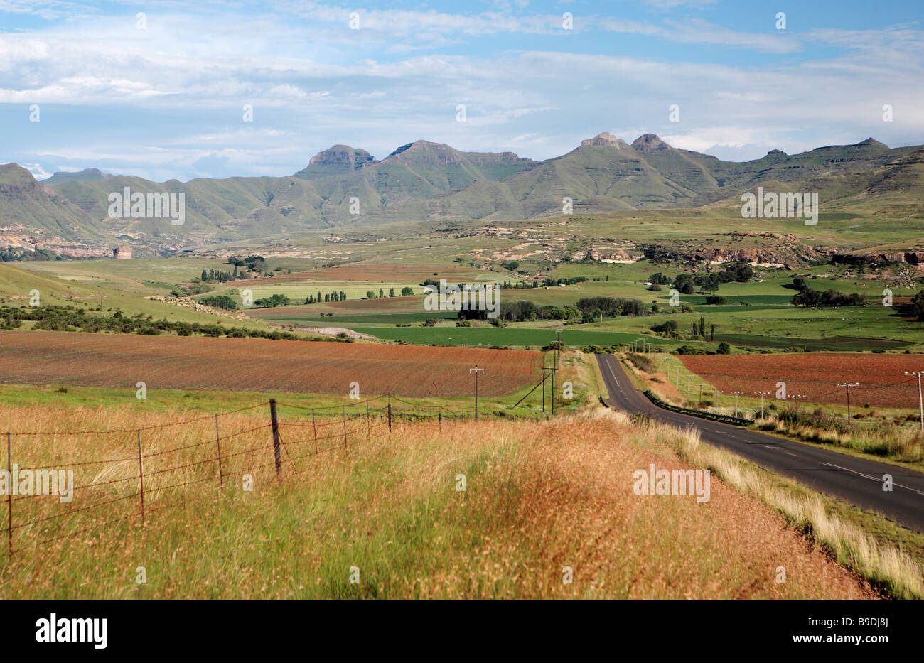 Road nr Clarens South Africa Stock Photo