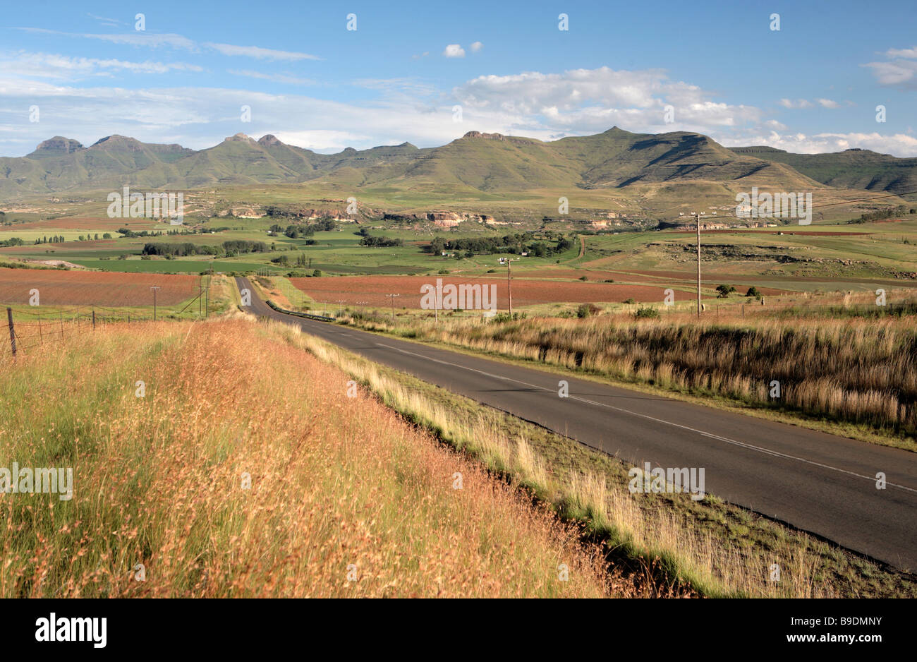 Road nr Clarens South Africa Stock Photo