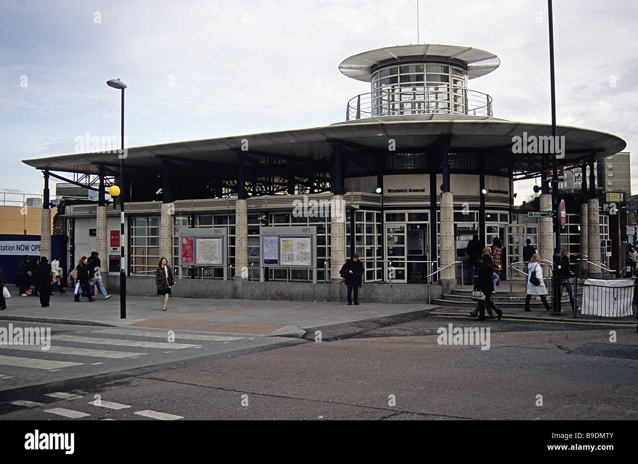 Woolwich Arsenal Station, interchange between DLR and National Rail. Stock Photo