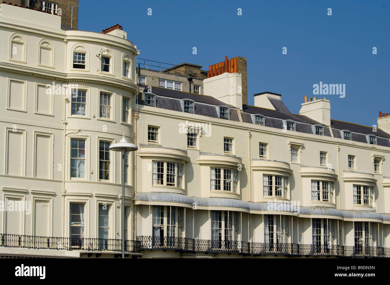 Period Buildings terraced houses In Regency Square Brighton East Sussex England Stock Photo