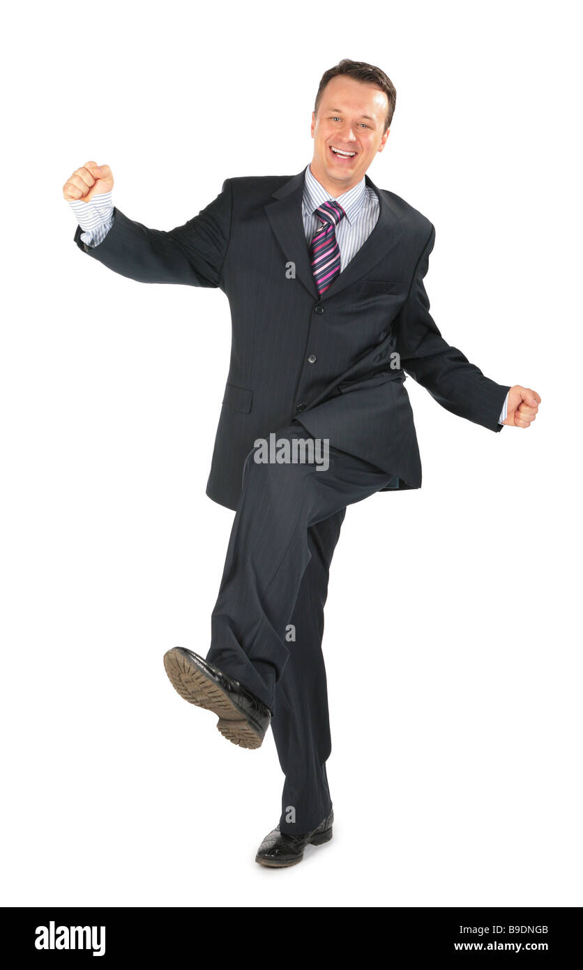 moving businessman in black suit Stock Photo - Alamy