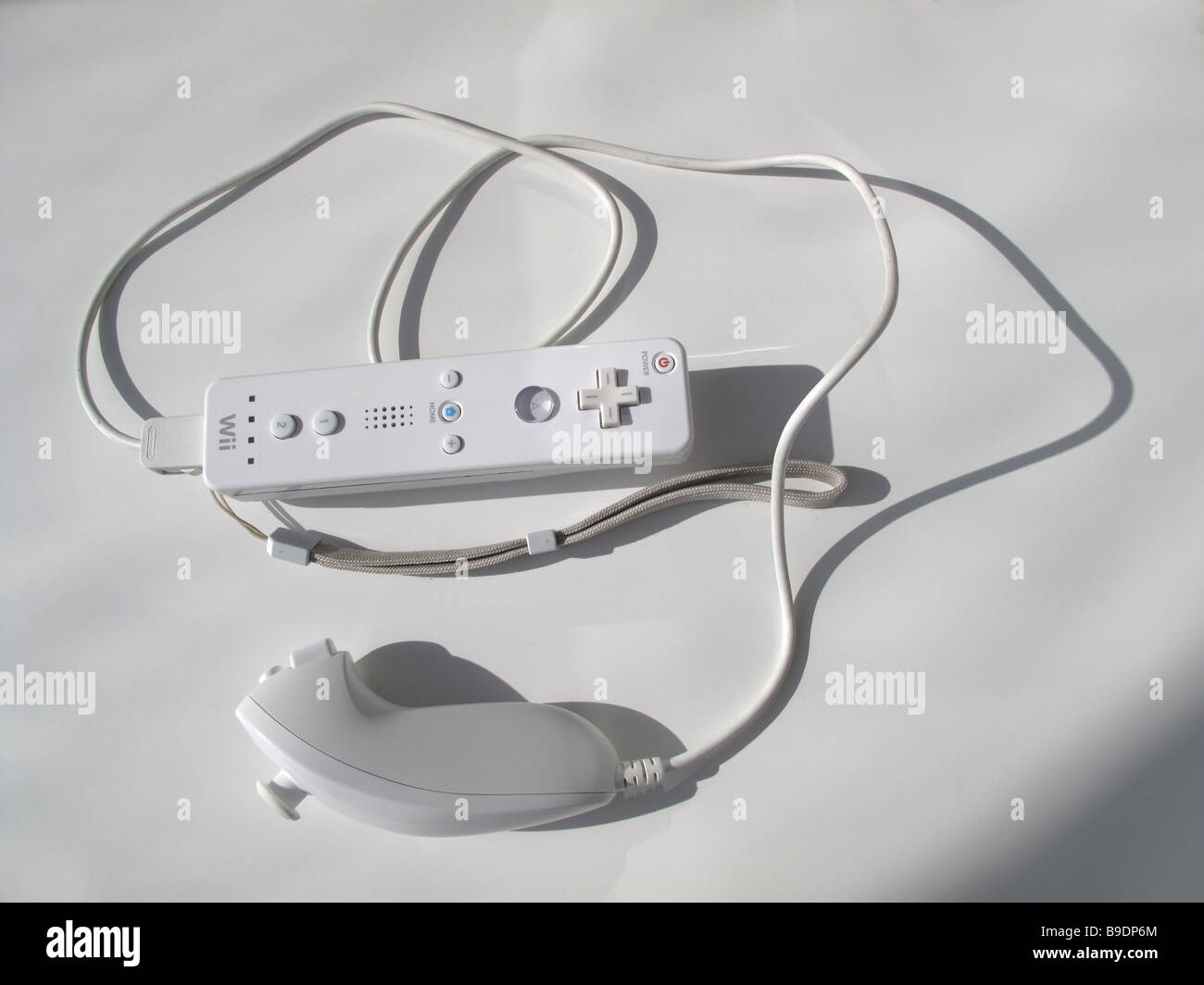 Wii remote and nunchuck Stock Photo Alamy