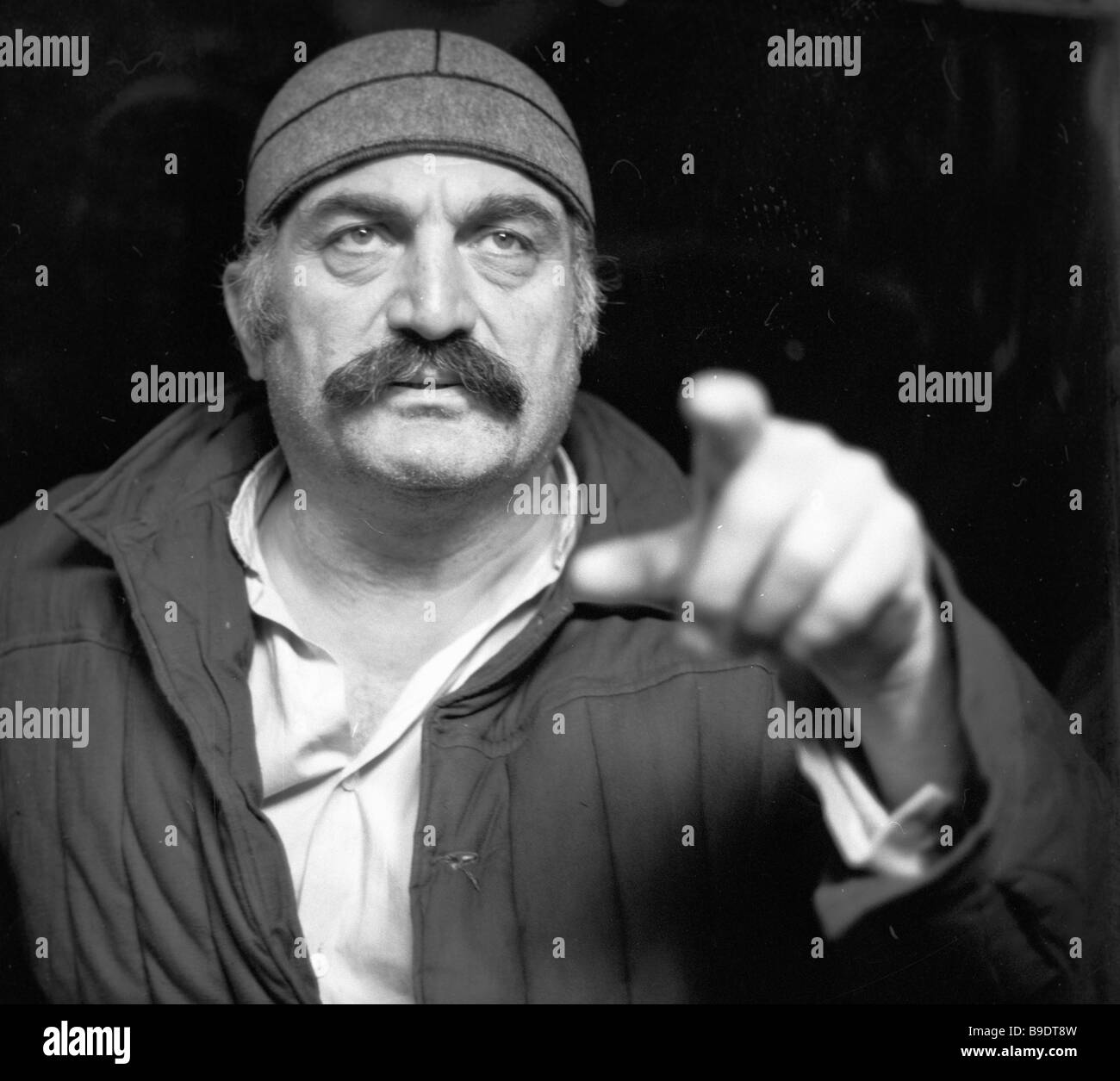 Actor Zurab Kapianidze acting in Rezo Esadze s film Nylon New Year Tree