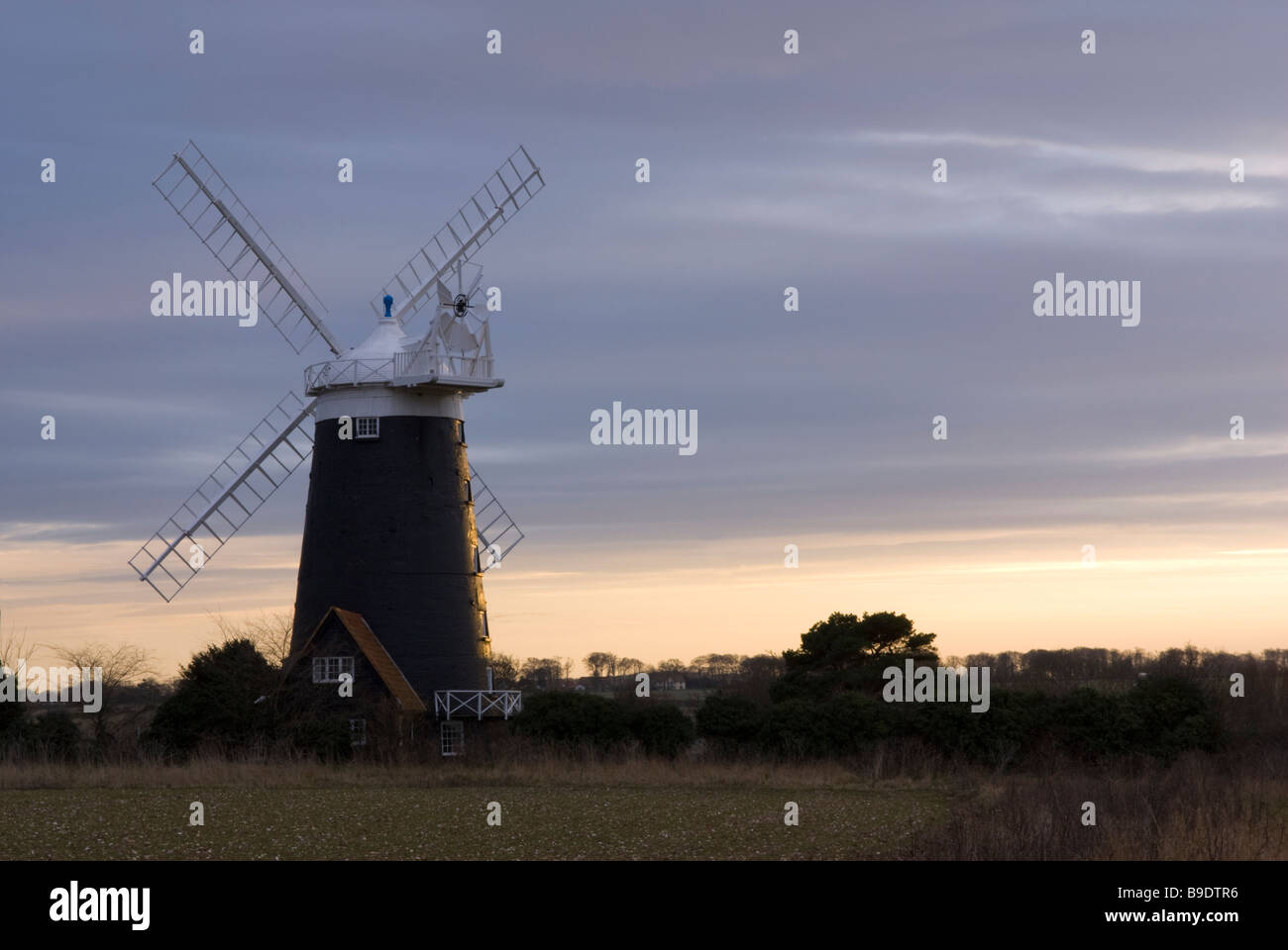 Burnham Overy Windmill, Burnham Overy Staithe Norfolk England Stock Photo