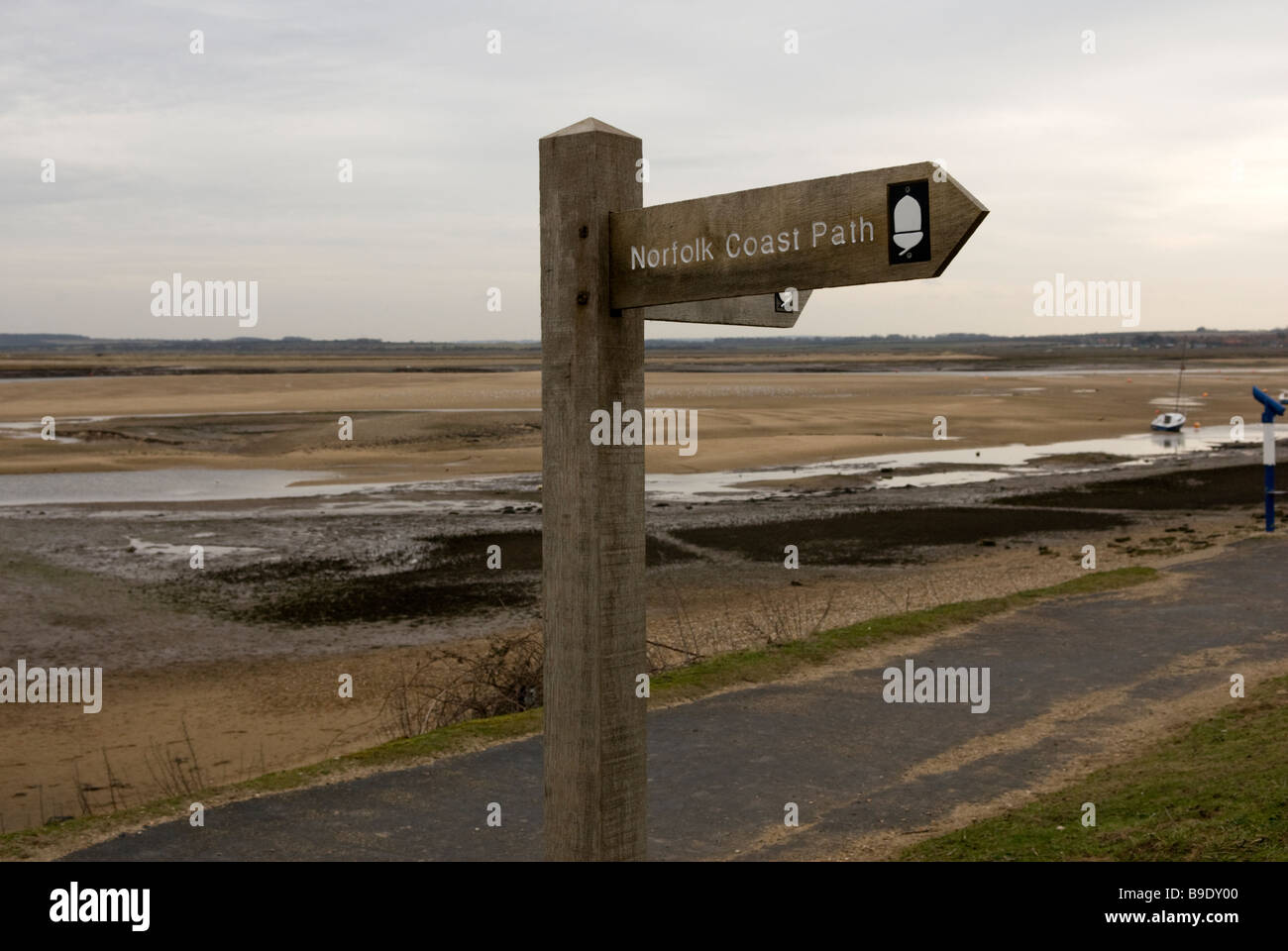 The Norfolk Coast Path Wells Next The Sea Norfolk England Stock Photo 