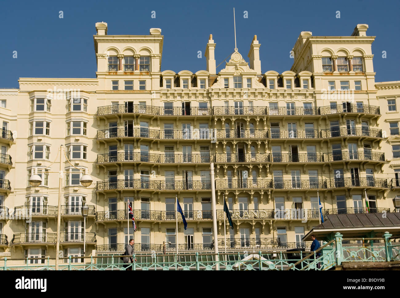 The Grand Hotel Brighton East Sussex England as Seen From The Seafront Stock Photo