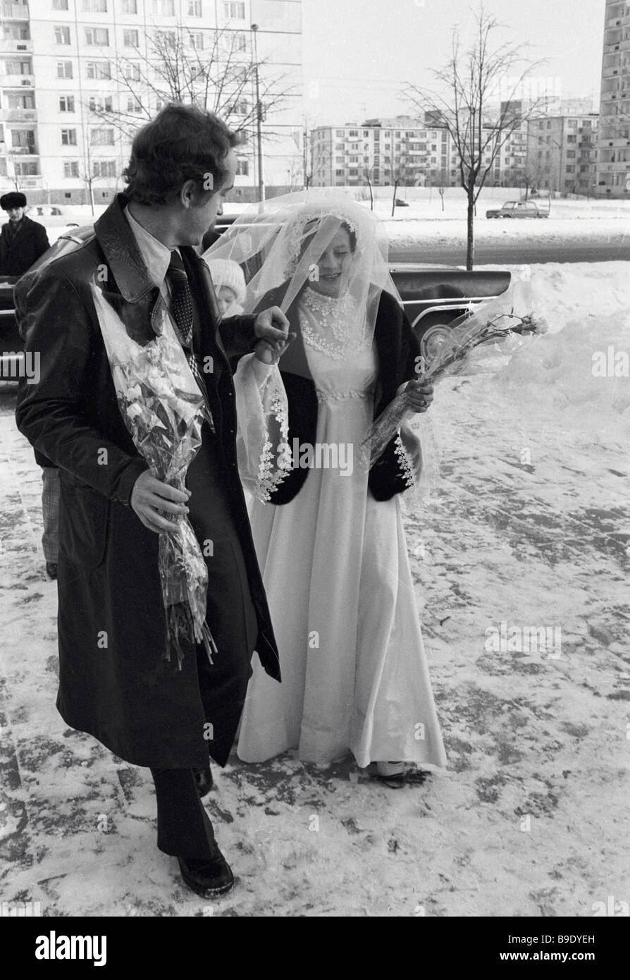 Olympic artistic gymnastics champion Olga Korbut right with husband