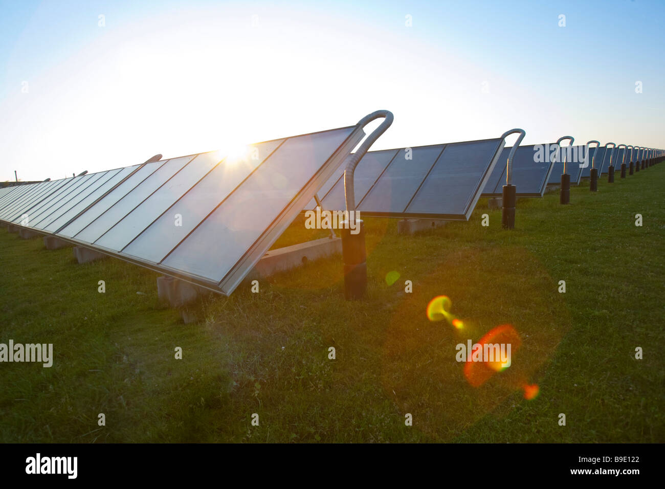 Solar panels plant flare hires stock photography and images Alamy