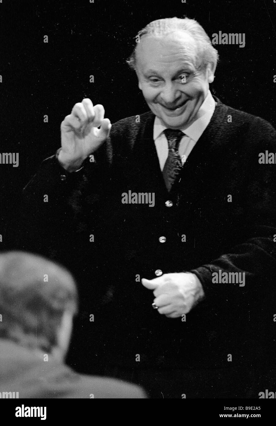 People s Artist of the U S S R Mark Prudkin as Zahradnik in play Solo ...