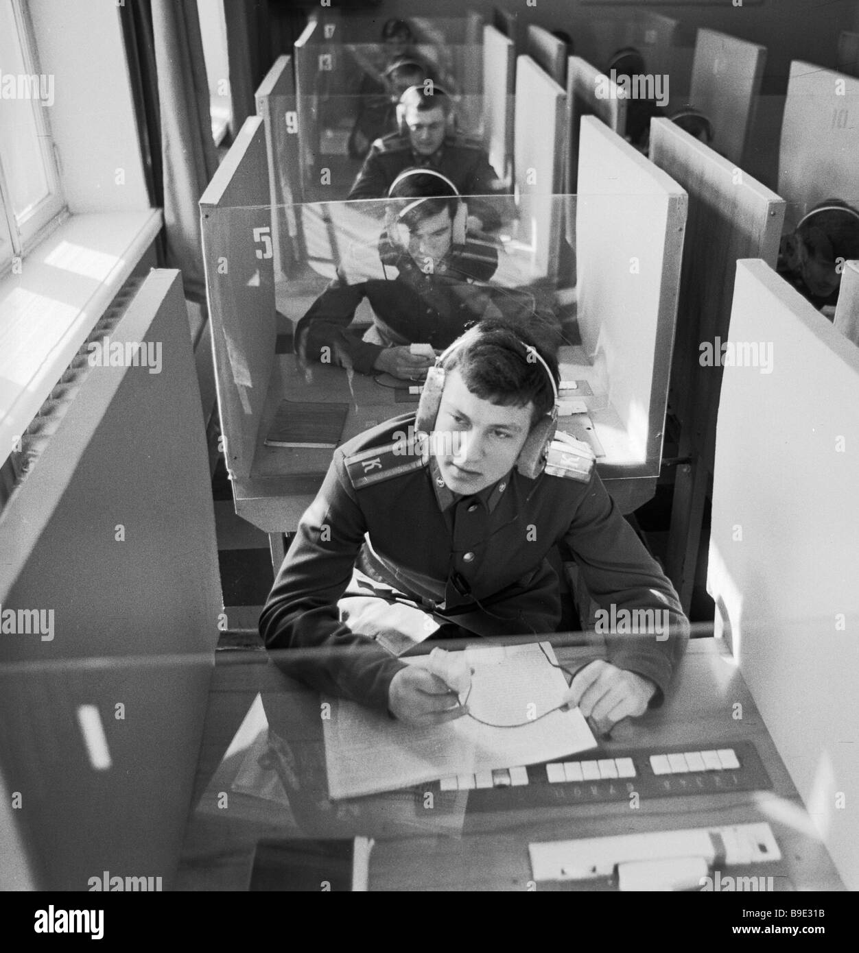 Military school cadets are at an English lesson Stock Photo - Alamy