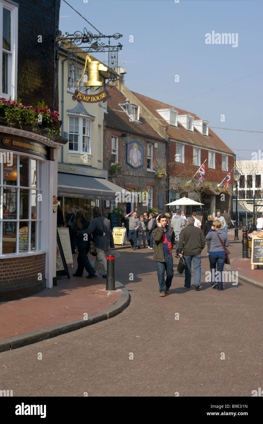 The Lanes Brighton East Sussex England Shopping Shops uk Stock Photo ...