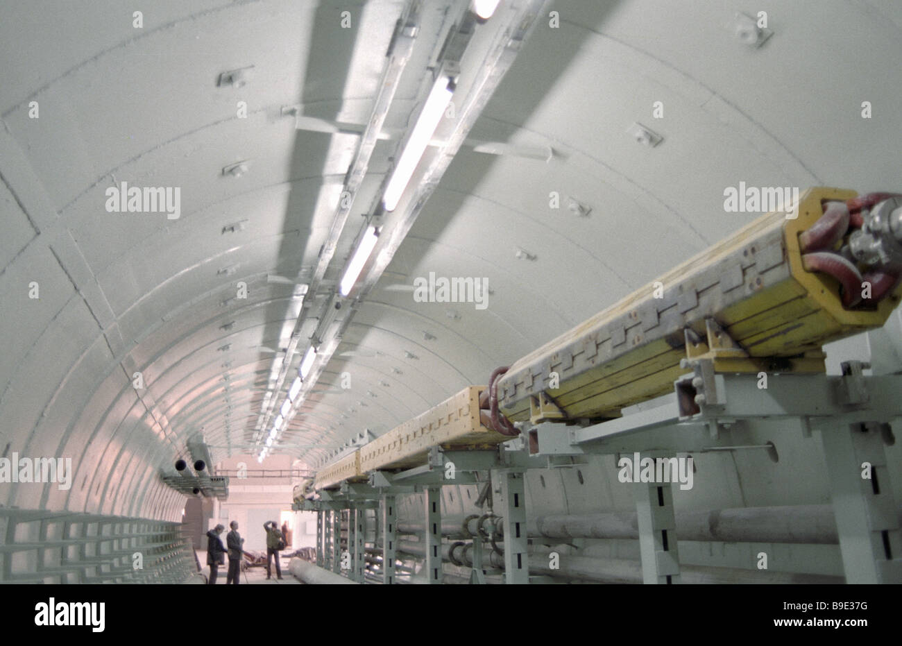 A life size tunnel dummy of an accelerator accumulator installation now ...