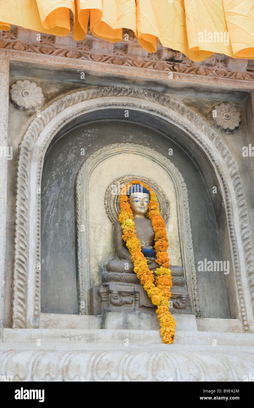 Statue of Buddha in a temple, Mahabodhi Temple, Bodhgaya, Gaya, Bihar