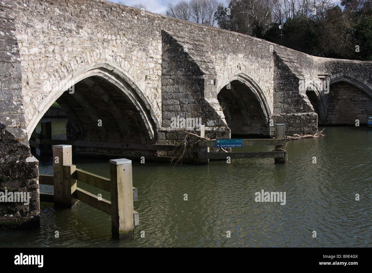 England Medieval Stone Bridge Stock Photos & England Medieval Stone