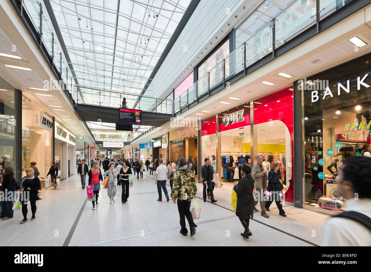 Shops and stores in the Arndale Centre, Manchester, England Stock Photo