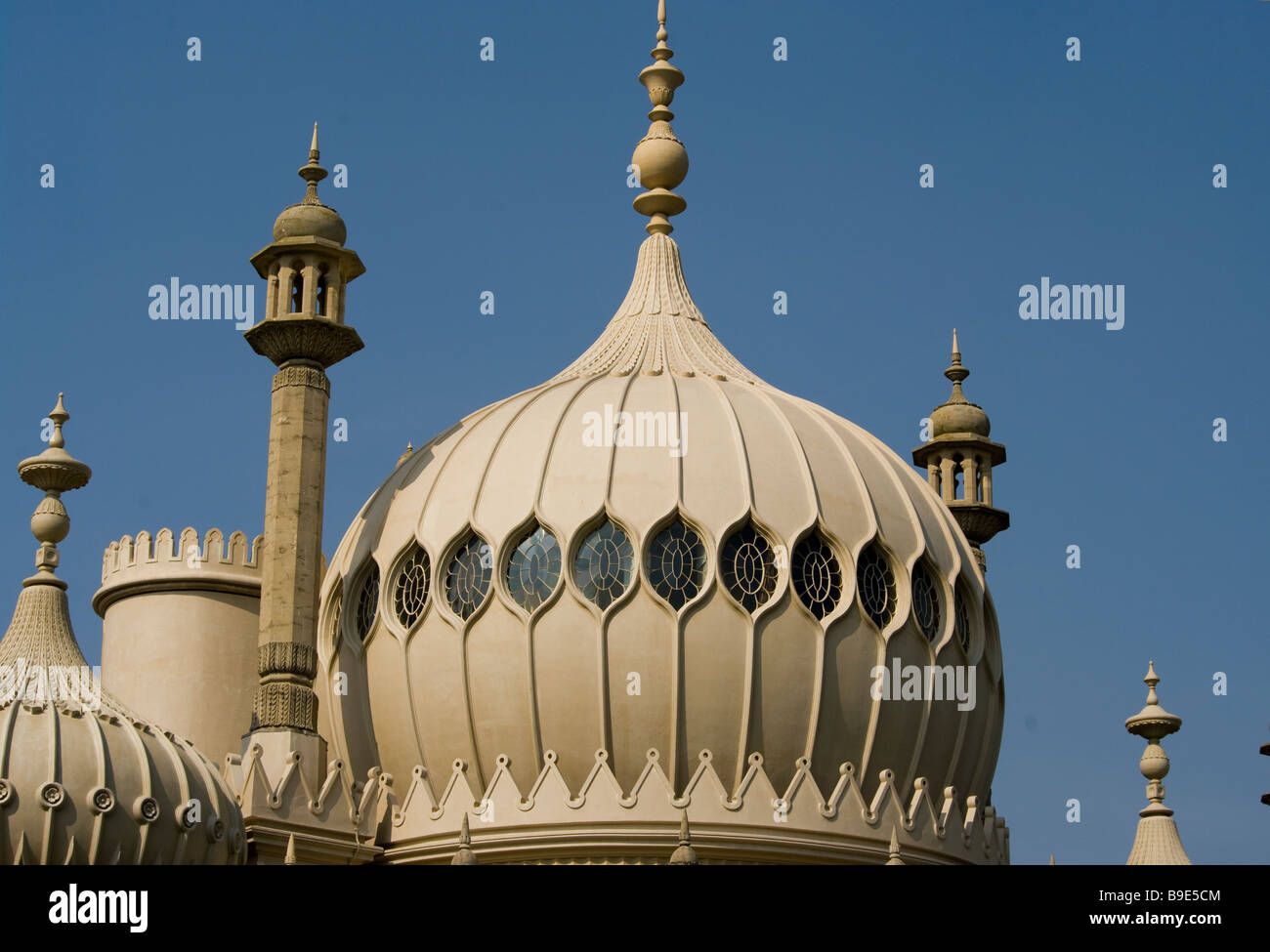 Ornate Domes Of The Royal Brighton Pavilion East Sussex England Stock Photo