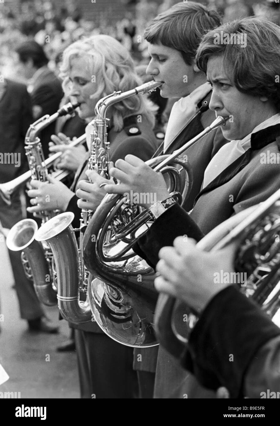 An amateur wind band Stock Photo Alamy